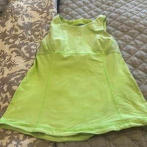 Lululemon flourescent green size Medium workout tank top with built in bra.